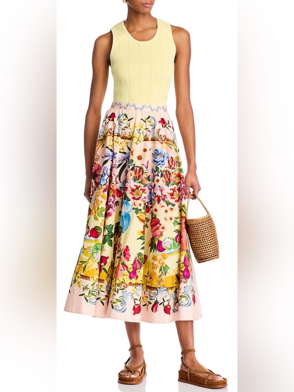 FARM Rio Garden Terrace Midi Skirt